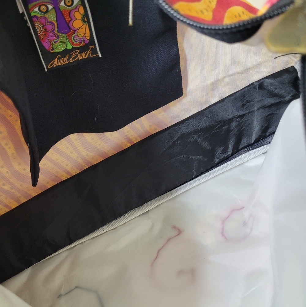 Laurel Burch Colorful Dog Print Artsy Shoulder Bag Purse NWT - Picture 10 of 11